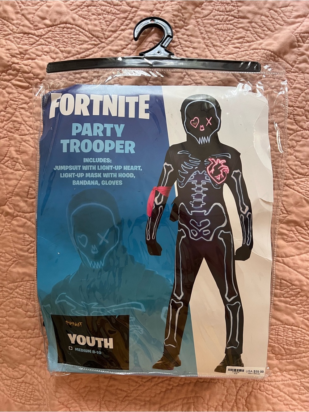 Fortnite Party Trooper Light-up Costume NWOT